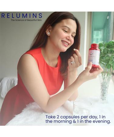 Relumins Premium Collagen & Gluta-1000 Bundle - 10 Sachets of Marine Collagen (Pineapple Flavor) + 60 Vegetarian Capsules - Supports Skin & Wellness - Buy Online on GoSupps.com
