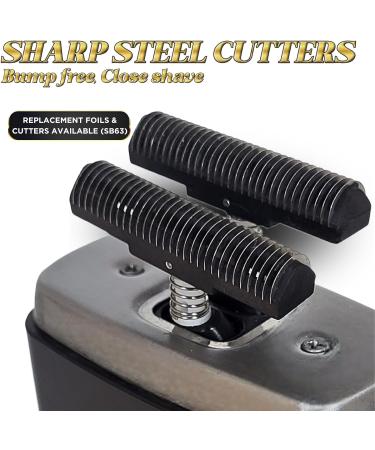 Supreme Trimmer Crunch Mens Foil Shaver STF602 | 150 Min Run Time | Waterproof Electric Razor for Short Hair & Stubble - Perfect for Barbers | Black - Buy Online on GoSupps.com