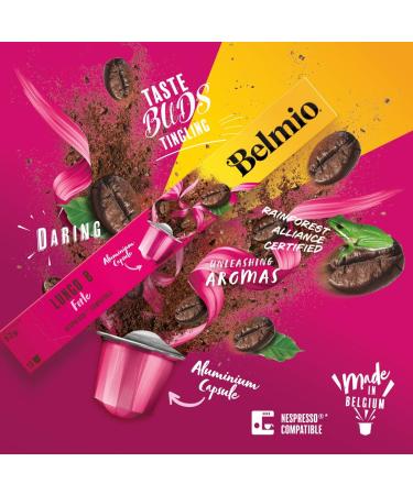 Belmio Espresso Coffee Aluminum Coffee Capsules Compatible with Nespresso Lungo Forte 10 Capsules Intensity 8 - Buy Online on GoSupps.com