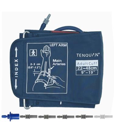 TENQUAN Large Cuff for Blood Pressure Monitor (22-48cm) Arm Circumference Cuff for Upper Arm Digital Blood Pressure with Connector
