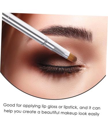 Beatifufu Double Ended Lipstick Brush Lip Professional Lip Brush Beauty Supply Reusable Lip Brush Cosmetic Lipstick Brush Multifunctional Brush Portable Lipstick Brush Makeup Brush 12x1x1cm Silver - Buy Online on GoSupps.com