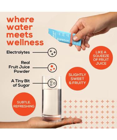HYDRANT Hydrate Electrolyte Powder Drink Mix - Blood Orange 30 Stick Packs | Rapid Hydration Mix for Better Rehydration - Buy Online on GoSupps.com