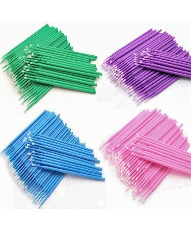 DERDOUT 400pcs Micro Applicator Brushes Disposable Eye Extension Brushes Micro Make Up Mascara Brushes Oral and Dental