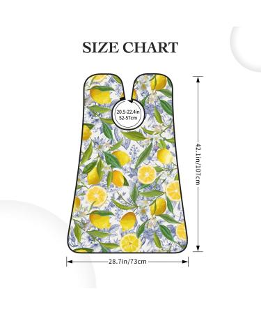 Lemon Floral Beard Bib | Watercolor Fruit Hair Catcher | Non-Stick Grooming Cloth for Shaving & Trimming | Perfect Men's Gifts - Buy Online on GoSupps.com