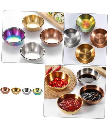 MAGICLULU 8 Pcs Stainless Steel Plate Steel Dipping Bowls Sauce Dipping Bowls Lingerie Stickers Condiment Dish Seasoning Sauce Plate Stainless Steel Flatware Plates Dry Dipping Sauce Pickles 9x9cmx2pcs Assorted Colorx2pcs - Buy Online on GoSupps.com