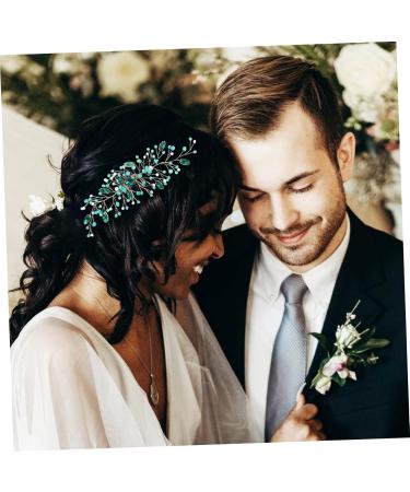 DRESSOOS wedding hair accessories bridal hair comb green hair comb lightweight hair comb bride headpiece wedding hair comb hair styling accessories side hair comb crystal headgear hairpin - Buy Online on GoSupps.com