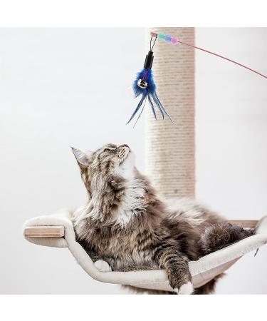 TIESOME Cat Feather Toys 12 PCS Replacement Cat Wand Refills Cat Feathers Refill Cat Toy Replacement Feathers Worms Interactive Cat Toy Wand Kitten Toys to Play Chase Exercise - Buy Online on GoSupps.com