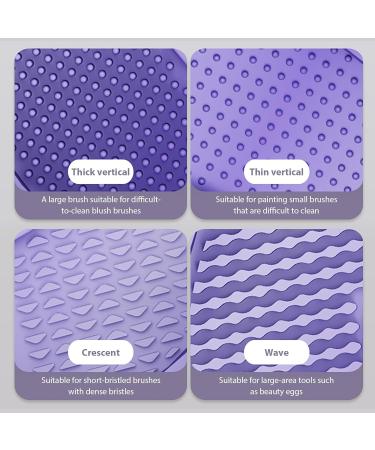 Make Up Sponge Cleaner 3 In 1 Silicone Countertop Makeup Cleaning Bowl - Cleaning Box with Handle Multifunctional Makeup Brush Cleaning Bowl for Cleaning Drying and Storage Huaxingda Purple - Buy Online on GoSupps.com