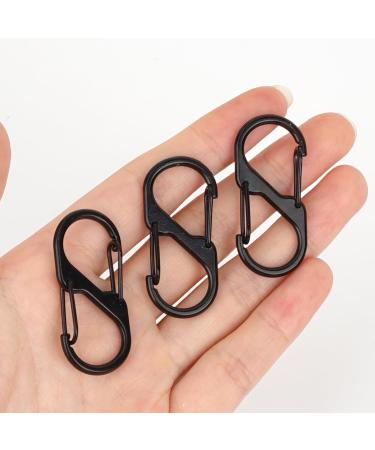 Buy Lawn 12-Piece Mini Carabiner Set - Small Hooks for Camping Hiking Travel & Keychains (Black) | International Shipping Available - Buy Online on GoSupps.com