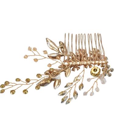 Tlily Women Hairpin Hair Comb Clip Floral Piece Crystal Flower Bride Hair Pins Wedding Bridal Hairs Accessories Gift - Buy Online on GoSupps.com