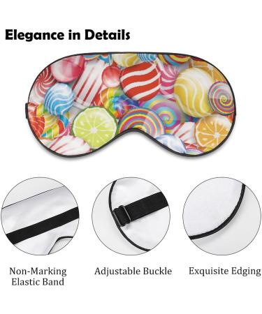 Colorful Spiral Sugar Candy Sleep Mask for Women | Adjustable Eye Shades with Elastic Strap - Shop Now - Buy Online on GoSupps.com