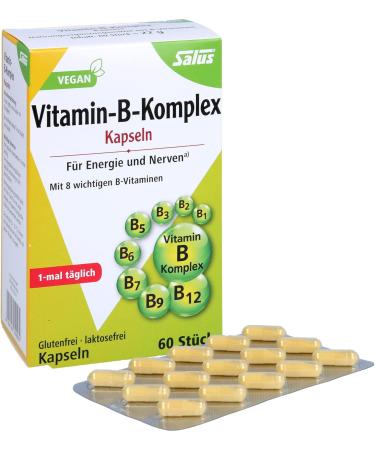 Salus Vitamin B Complex Vegetable Capsules - 60 pcs | Premium Energy & Immune Support | International Shipping Available - Buy Online on GoSupps.com