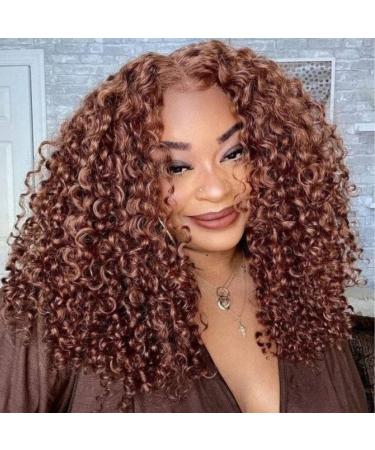 Nadula 10A Brazilian Reddish Brown Jerry Curly Lace Front Wig 24inch - Buy Online on GoSupps.com