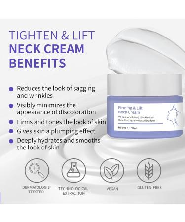 Neck Firming Cream - Advanced Anti-Aging Cream for Tightening Wrinkle Reduction & Even Skin Tone | Repair Complex for Decolletage & Double Chin - Buy Online on GoSupps.com
