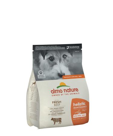 Almo Nature - Holistic Maintenance Complete Croquettes for Adult Dogs Small Breeds with Fresh Beef - 1 Pack of 2 kg