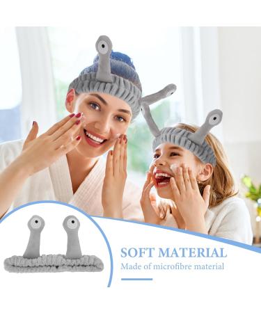 Molain Coral Fleece Face Washing Headband for Women - Cute Elastic Makeup & Spa Hair Band in Gray - Buy Online on GoSupps.com