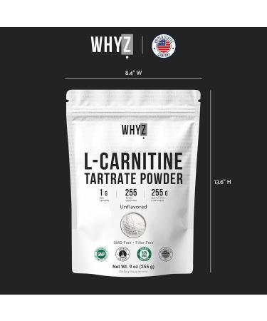 L-Carnitine Tartrate Powder Pure Unflavored Carnitine Supplement Amino Acid Powder L-Carnitine Tartrate Bulk Supply 255g - Buy Online on GoSupps.com
