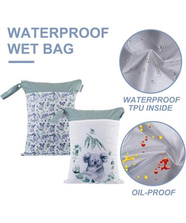 Maeau 2-Pack Reusable Wet Bags for Cloth Diapers & Gym - Waterproof Organizer | 37 Patterns 30x40cm - Buy Online on GoSupps.com