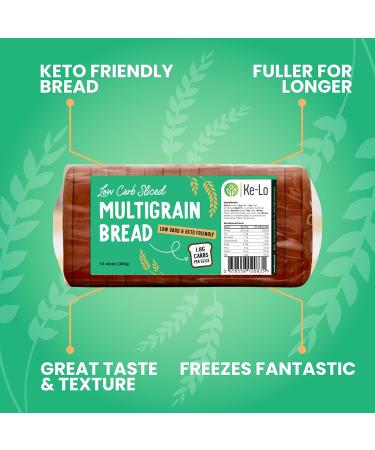 Keto-Pro Low Carb Keto Friendly Bread (2 Pack) | Keto Bread | Low Carb Bread | Low Calorie Bread Helping You Stay Fuller for Longer | Low Carb Snacks & Keto Food | Low Carb Bread UK - Buy Online on GoSupps.com