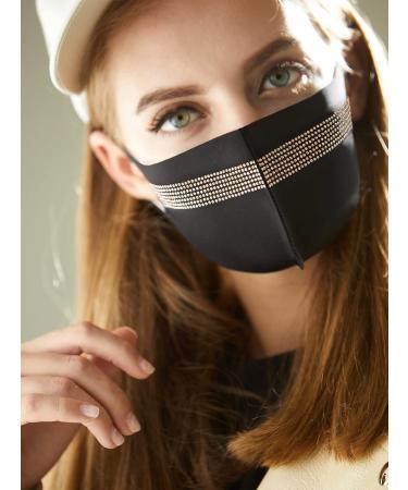 Buy LOOKA Protective Fashion Crystal Mask - Washable Reusable & Comfortable | AG Astro Gold (Medium) - International Shipping Available - Buy Online on GoSupps.com
