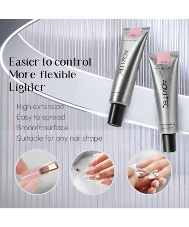 60ml Extension Poly Nail Gel - Quick Building UV Gel for Nail Enhancement and Manicure - Pink Color for Salon and DIY Nail Art - Buy Online on GoSupps.com