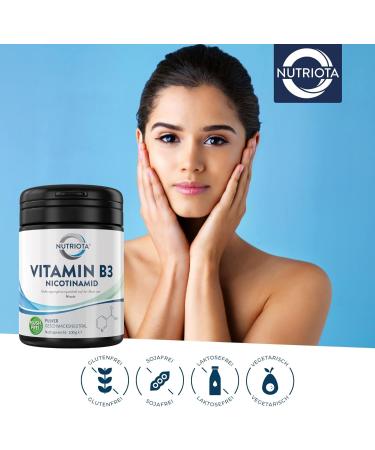 Vitamin B3 Powder 500 mg Flush-Free Niacin Vegan Nicotinamide High-Dose 100g for Optimal Health - Buy Online on GoSupps.com