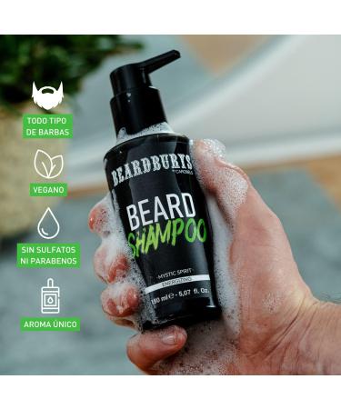 Beardburys 2 in 1 Beard Shampoo for Men | Face Wash & Beard Soap for Protected Skin & Soft Beard Sulphate & Paraben Free Vegan Mystical Scent 150ml - Buy Online on GoSupps.com