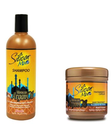 Buy Silicon Mix Moroccan Argan Oil Shampoo + Hair Treatment Set 16oz | Best International Shipping - Buy Online on GoSupps.com