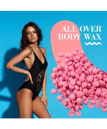 Oakeer Waxing Kit with Wax Warmer - Hair Removal Set for Body, Face & Bikini Area - Includes 4 Bags of Wax Beans, 34 Applicators - For Women and Men - Buy Online on GoSupps.com