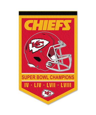 Kansas City Chiefs 4 Time Super Bowl Champions Banner Pennant - Buy Online on GoSupps.com
