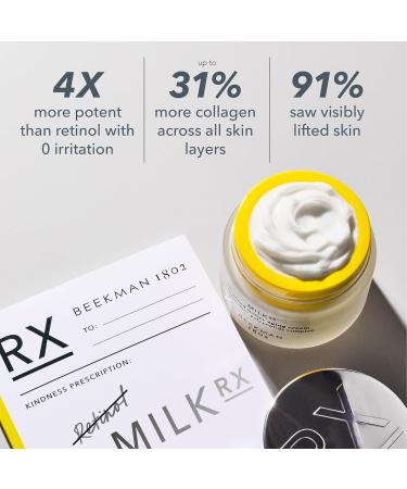 Beekman 1802 Milk Scrub Oat + Goat Milk Exfoliating Face Cleanser (3 fl oz) + Milk RX Advanced Better Aging Cream (1.69 fl oz) - Good for Sensitive Skin - Cruelty Free - Buy Online on GoSupps.com