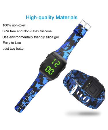 Potty Training Timer Watch | Rechargeable & Water Resistant | Smart Sensor for Babies, Toddlers, Kids | Easy Set-Up & Wear | Countdown Timer (Blue) - Buy Online on GoSupps.com