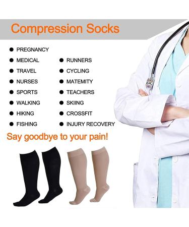 Shop Shenxiaoming Oversize Compression Stockings - Knee-High Comfortable Graded Support for Nurses & Seniors | Soothing Relief for Travel & Daily Wear - Buy Online on GoSupps.com