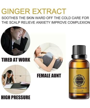 Natural Ginger Essential Oil for Slimming & Massage | 6PCS Box - Aromatherapy Belly Drainage Oil - Buy Online on GoSupps.com