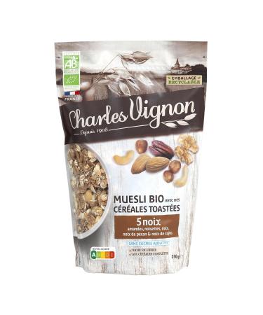 C r ales muesli c r ales toast s 5 noix Bio CHARLES VIGNON - Le sachet de 350 g Lot De 3 - Par Lot