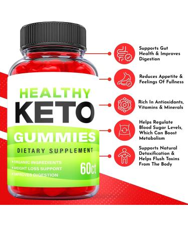 Healthy Keto ACV Gummies - Vegan Ketosis Supplement (3 Pack) - Buy Online on GoSupps.com