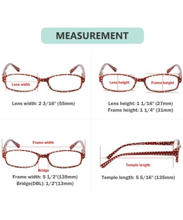 Eyekepper 4 Pack Ladies Fashion Reading Glasses - Stylish Polka Dot Readers +4.00 | Small Lens Designs for Women - Buy Online on GoSupps.com