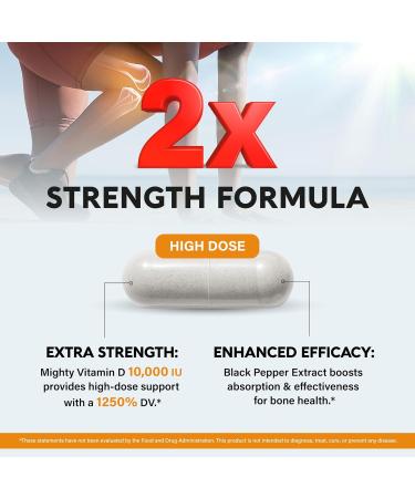 Vitamin D3 K2 - Vitamin D3 10000 iu & K2 as MK-7 120 mcg - Immune & Mood Support for Bone & Teeth Health - with Magnesium Zinc & Vitamin C & B12 - Highly Bioavailable - Made in USA 120 Capsules 120 Count (Pack of 1) - Buy Online on GoSupps.com