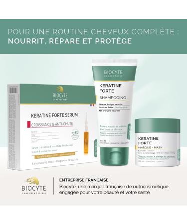 BIOCYTE Keratin Forte - Hair Growth Supplement - Keratin Biotin Vitamin B6 Zinc Horsetail Alfalfa - 120 Capsules - 60 Day Program - Buy Online on GoSupps.com
