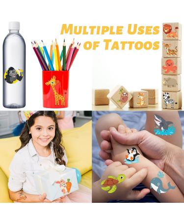 240 Pcs Jungle Animal Temporary Tattoos for Kids - Waterproof Bulk Stickers for Jungle Themed Party - Monkeys, Tigers, and More! Safe and Fun Children's Tattoo Toys - Buy Online on GoSupps.com