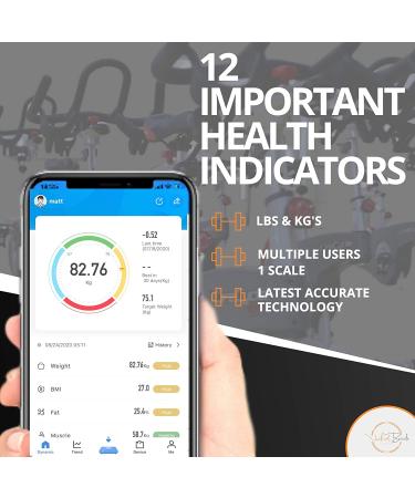 Smart Digital Scale - Modern Design | Body Fat Monitor | Bluetooth Bathroom Scale (Wood) - Buy Online on GoSupps.com