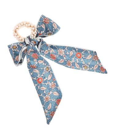 minkissy Floral Headband Hair Ribbons Satin Ribbon Bow Hair Rope Girl Bows for Hair Blue Scrunchie Retro Hair Rope Hair Accessories Hair Tie Retro Hair Tie Miss Fabric Holder Flowers