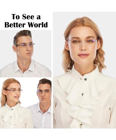Shop Ahlma 3-Piece Anti-Blue Light Frameless Reading Glasses - Unisex Lightweight 150 Degrees - Protect Your Eyes While Reading! - Buy Online on GoSupps.com