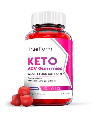 True Form Keto Gummies - True Form Keto ACV Gummies  True Form Keto Gummies with Apple Cider Vinegar - Vegan  Non GMO - Advanced Formula Ketogenic Supplement (60 Gummies) 30.0 Servings (Pack of 1)
