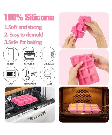 Mity rain Silicone Wax Melts Mold Set - 2pcs 12-Cavity Square Baking Molds for Candle-Making and Scented Wax Melts - Ideal for Baby Food, Chocolate, Truffles, Ganache, Jelly, Candy, Praline - Buy Online on GoSupps.com