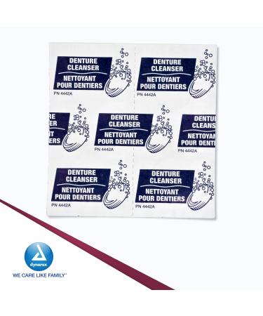Dynarex Denture Cleanser Tablets - Peppermint Odor & Stain Removal - 40 Individually Wrapped Tablets per Box - Case of 24 Boxes - International Shipping Available - Buy Online on GoSupps.com