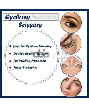DDP Slant Scissor Tweezers 0.03 lb - Professional Eyebrow Grooming Tool - Buy Online on GoSupps.com