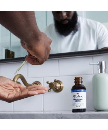Cremo Beard Oil - Cooling Citrus & Mint Leaf 1 fl oz | Hydrate and Soothe Beard Itch - Buy Online on GoSupps.com