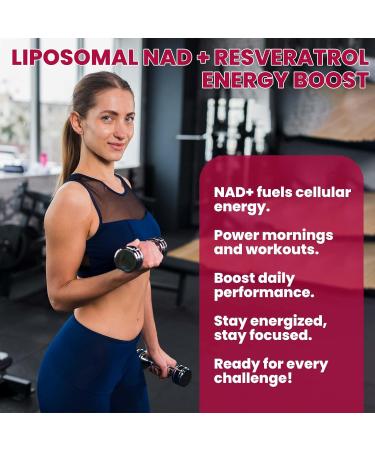 Liposomal NAD Supplement - 1200mg NAD+ Liquid Drops for Women & Men with Resveratrol, Black Pepper Extract - Support Anti-Aging, Brain & Cellular Mitochondrial Health - 2 Fl Oz, Strawberry Flavor Strawberry 2 Fl Oz (Pack of  - Buy Online on GoSupps.com