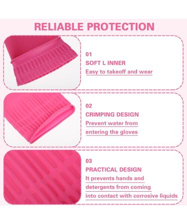 COMNICO 15-inch Extra Long Rubber Cleaning Gloves - Waterproof Non-Slip Reusable for Kitchen & Bathroom - Dishwashing, Bleaching - 1 Pair (Red or Green) - Grippy Latex Supplies - Buy Online on GoSupps.com